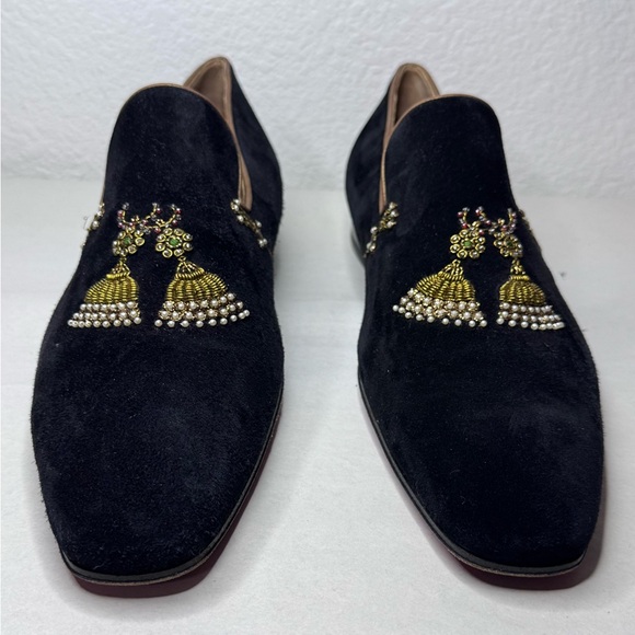 Gorgeous limited addition Christian Louboutin loafers. hand sewn gold tassels - Picture 1 of 8